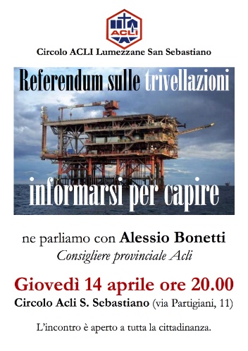 Incontro a Lumezzane sul referendum del 17 aprile