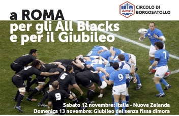 A Roma per gli All Blacks e il Giubileo